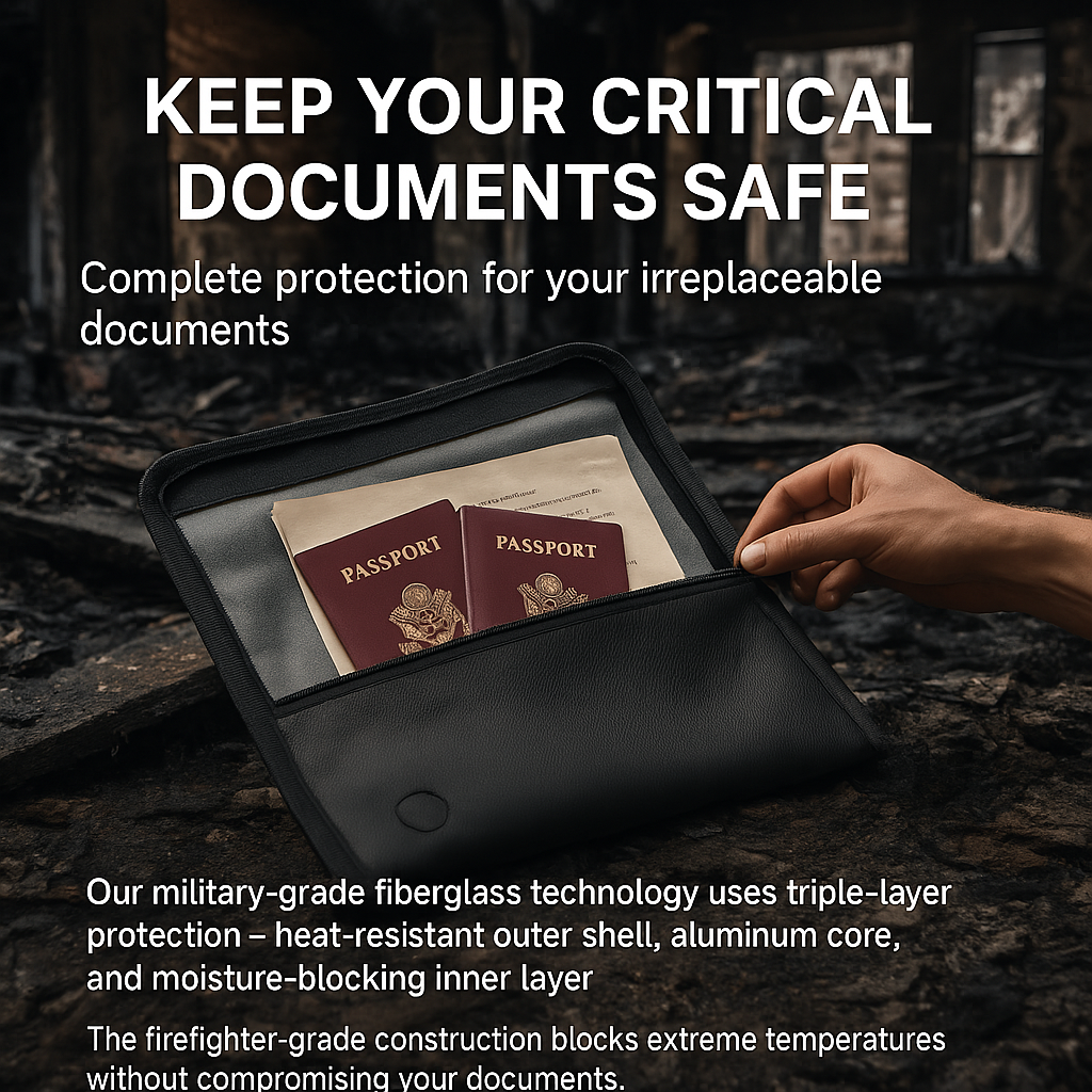 FireGuard Pro: Military-Grade Fire Protection Document Bag