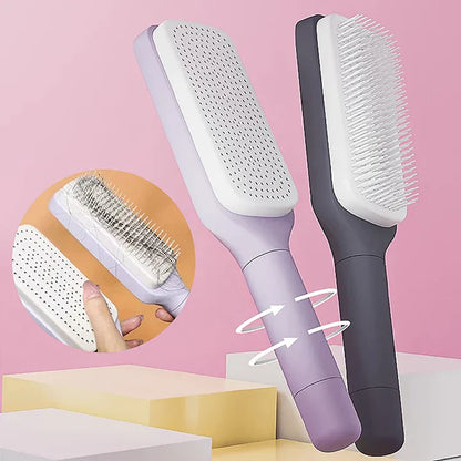 BrushEase™ Self-Cleaning Detangling Hairbrush