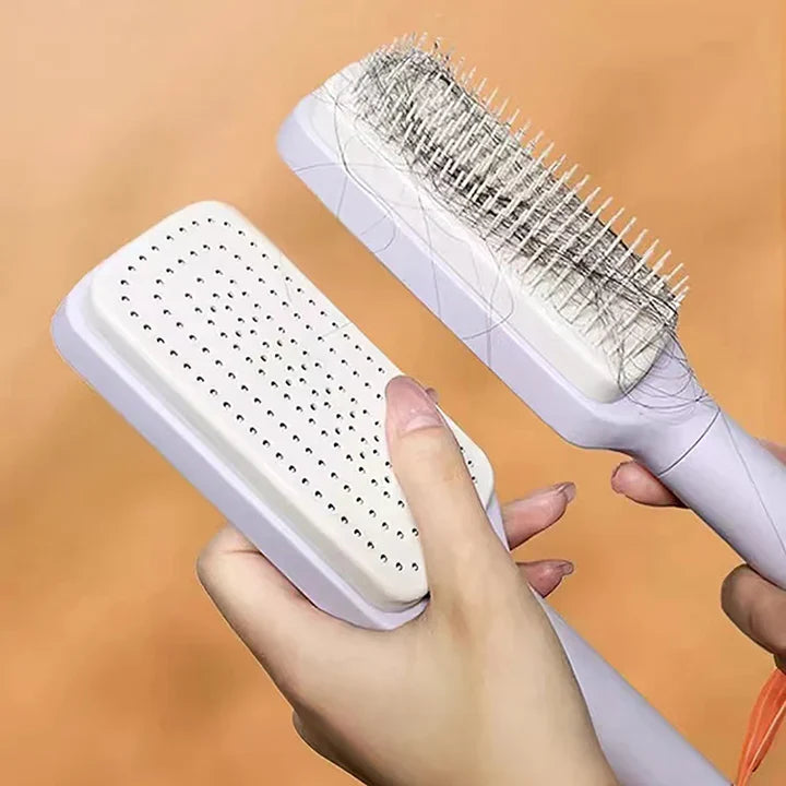 BrushEase™ Self-Cleaning Detangling Hairbrush