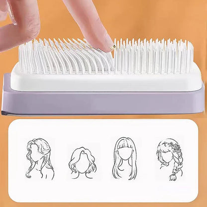 BrushEase™ Self-Cleaning Detangling Hairbrush