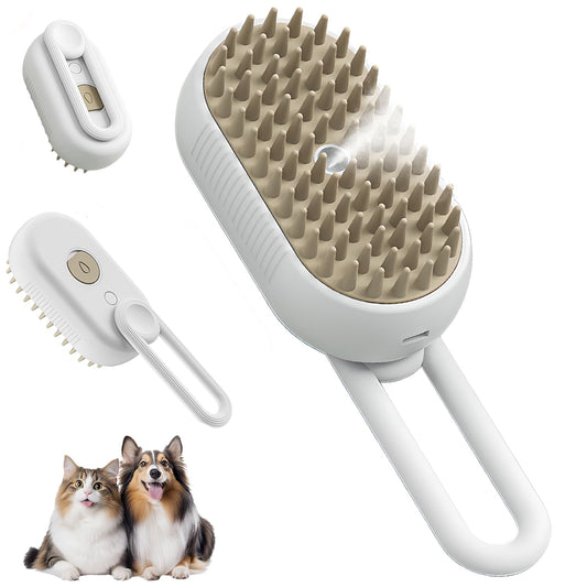 FluffAway™ Steam Comb – Quick, Safe & Mess-Free Grooming