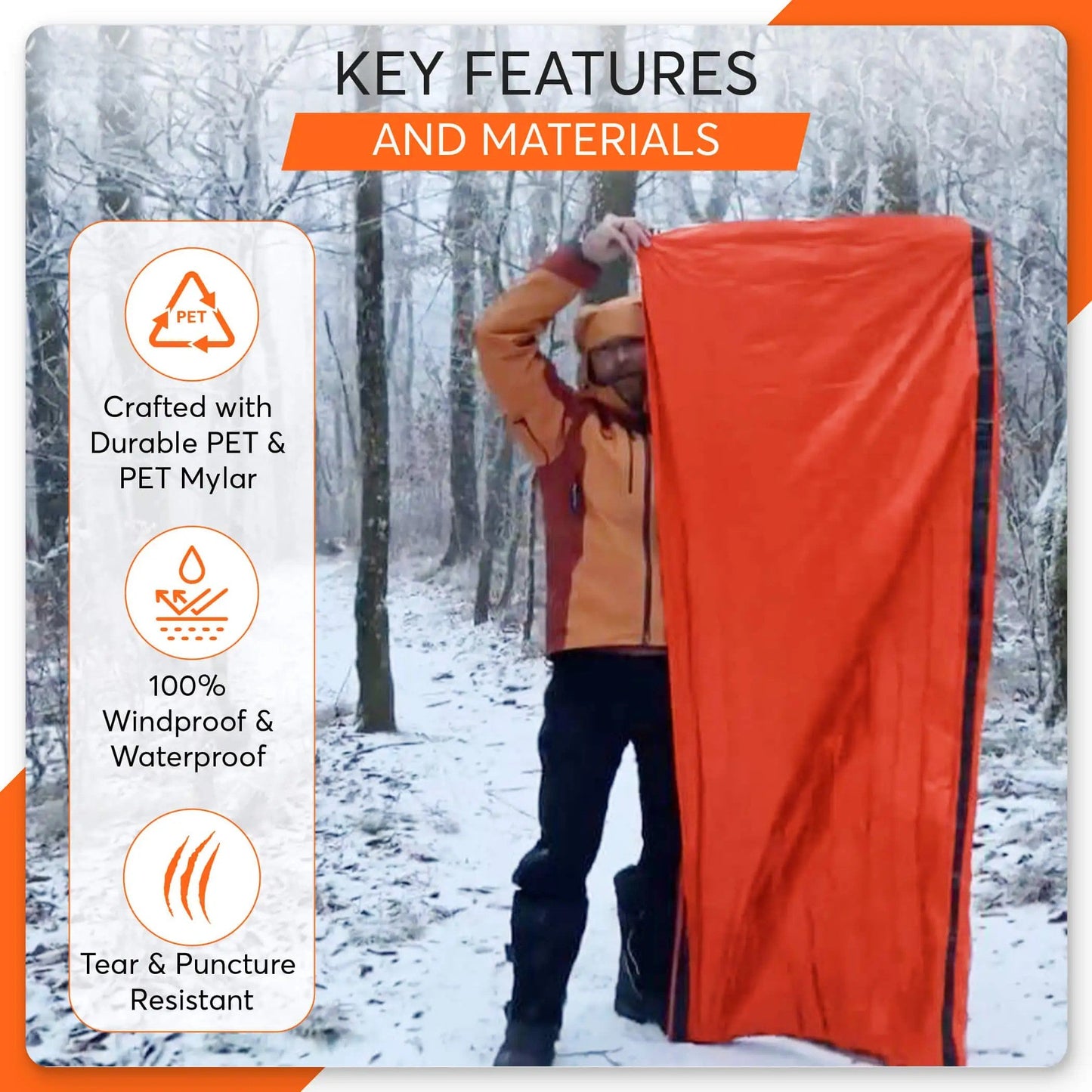 ThermalGuard™ Emergency Sleeping Bag